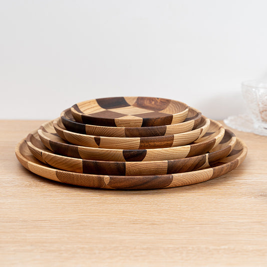 Acacia Wood Round Plate
