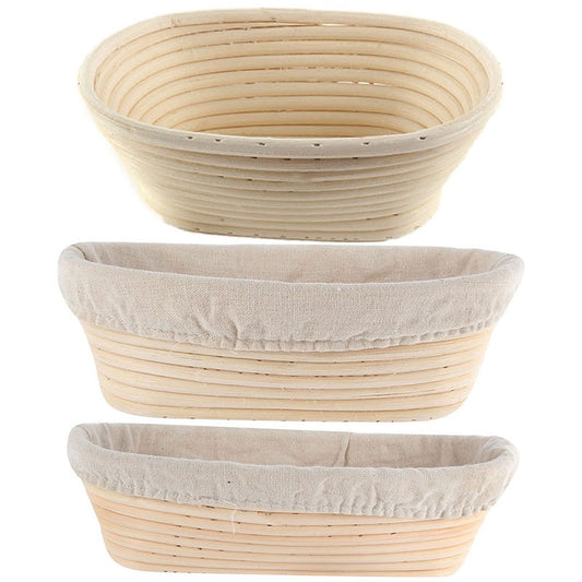 Brotform Bread Proofing Basket - Oval Rattan Dough Banneton for Sourdough Fermentation