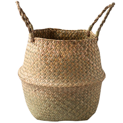 Seagrass Woven Storage Portable Flower Basket