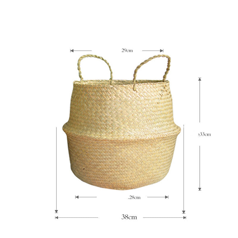 Seagrass Woven Storage Portable Flower Basket