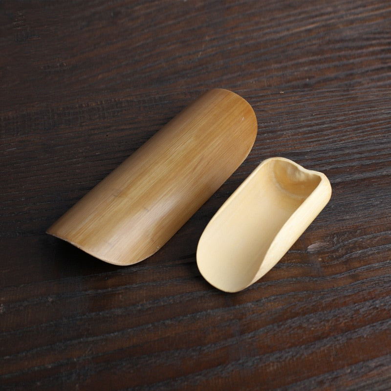 Vintage Chinese Bamboo Tea Scoop - Natural Wood Tea Accents
