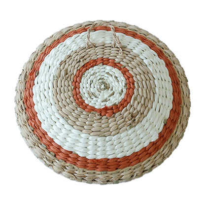 Rustic Seagrass Woven Round Wall Hanging Baskets - Boho Wall Basket Décor