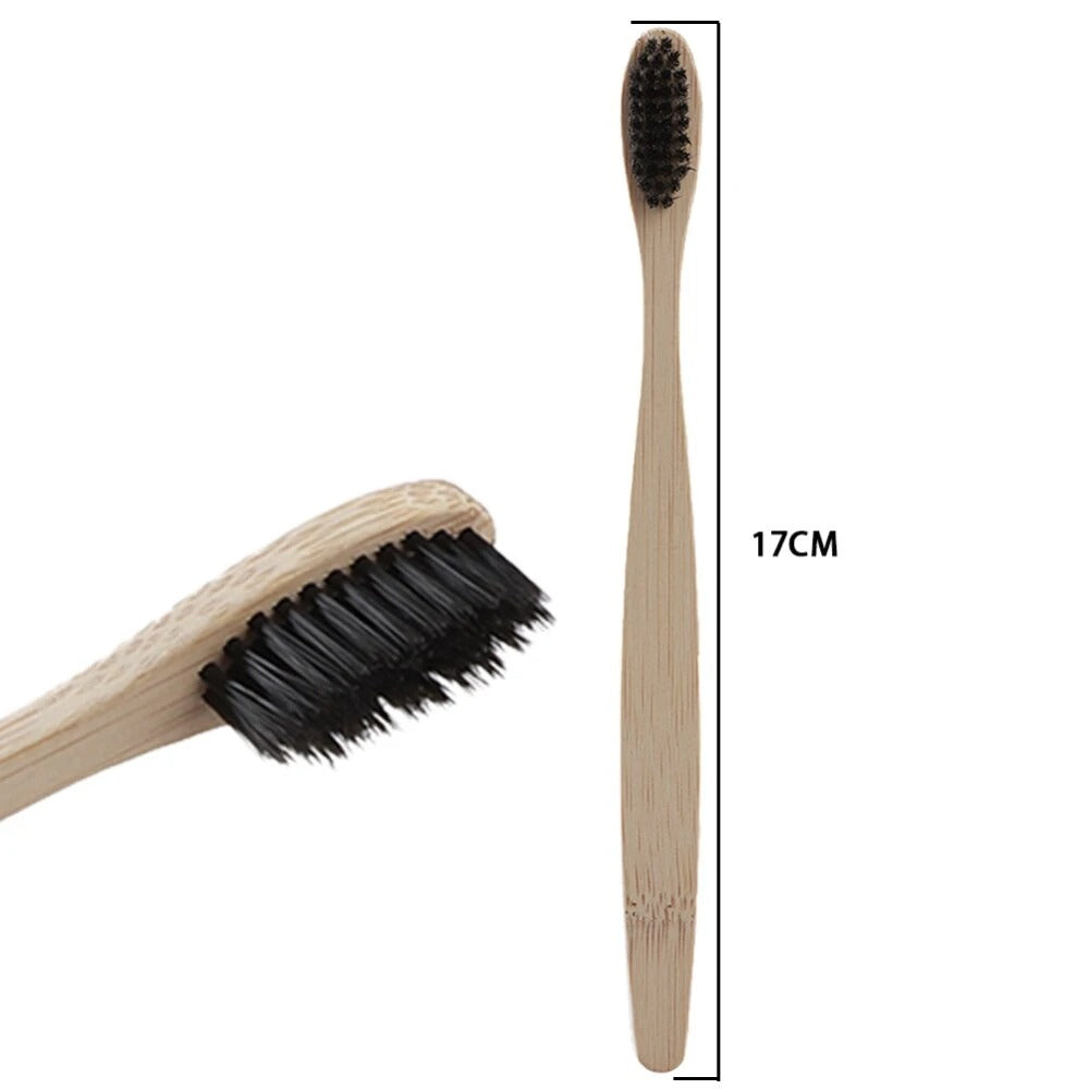 Eco-Friendly Bamboo Toothbrush Set - Pack of 10