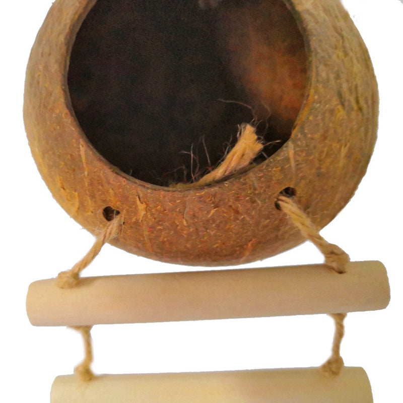 Natural Coconut Shell Bird Nest; Bird House