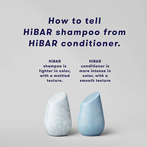HiBAR Shampoo and Conditioner Bar Set, All Natural Hair Care, Plastic Free, Travel Size, Color Safe, Eco Friendly, Solid Sustainable Bars, Zero Waste (Volumize)