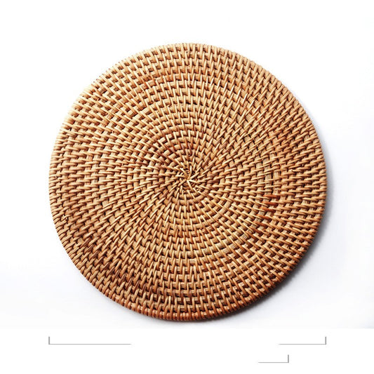 Handmade Round Rattan Coasters for Your Tabletop