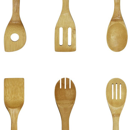 Oceanstar 6 Piece Bamboo Cooking Utensil Set