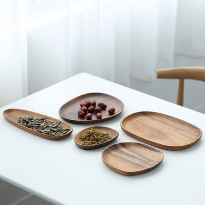 Eco-Friendly Acacia Wooden Tray - Solid Wood Sushi, Cake, Salad, Fruit, and Tea Tray for your Dining Room or Kitchen