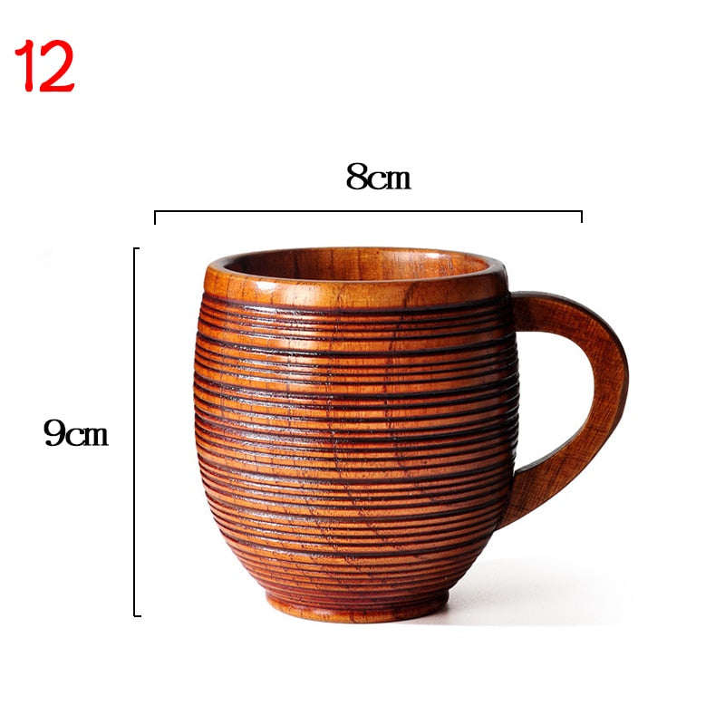Handmade Natural Spruce Wood Cups - Wooden Cups for Beer, Tea, Coffee, Water - Ideal for Kitchen, Bar, and More