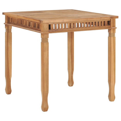 Garden Dining Table 31.5" x 31.5" x 31.5", Solid Teak Wood