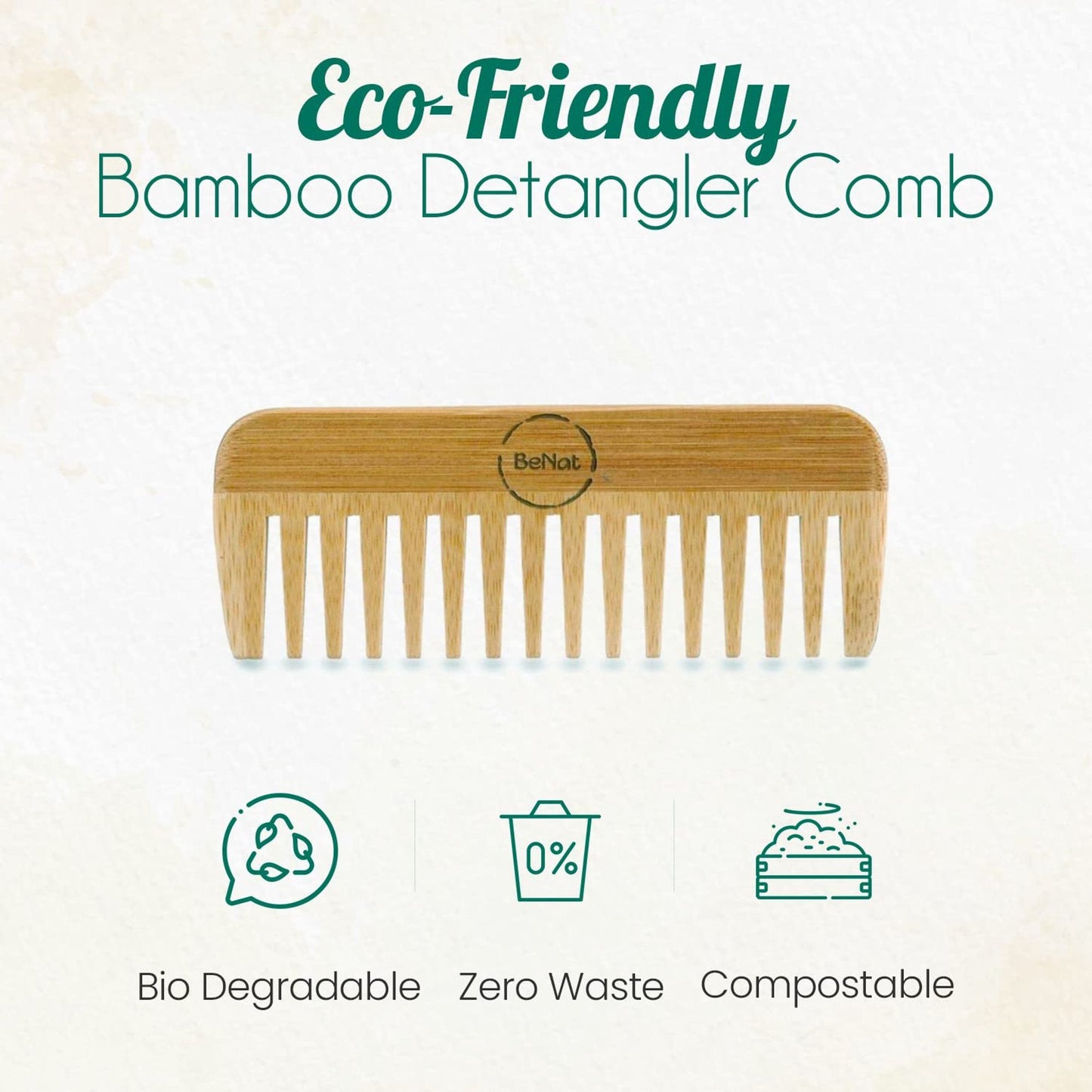 BeNat Handcrafted Bamboo Comb