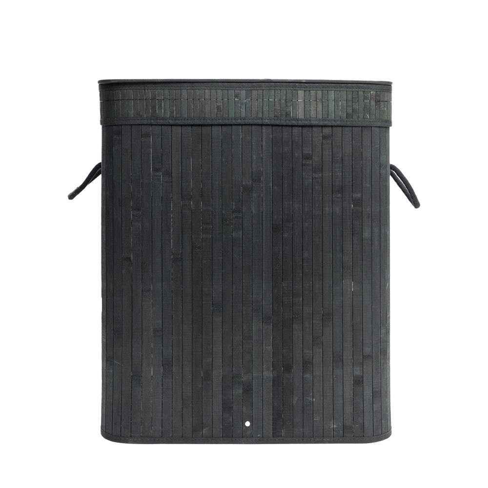 Flip Type Bamboo Laundry Hamper Wooden Folding Dirty Clothes Storage Basket Body