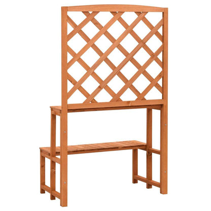 Solid Firewood Plant Stand with Trellis