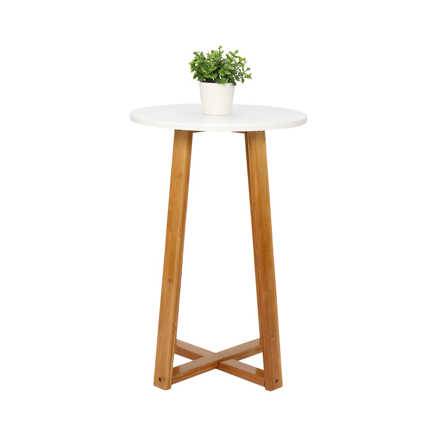Natural Wood Round White Table Top