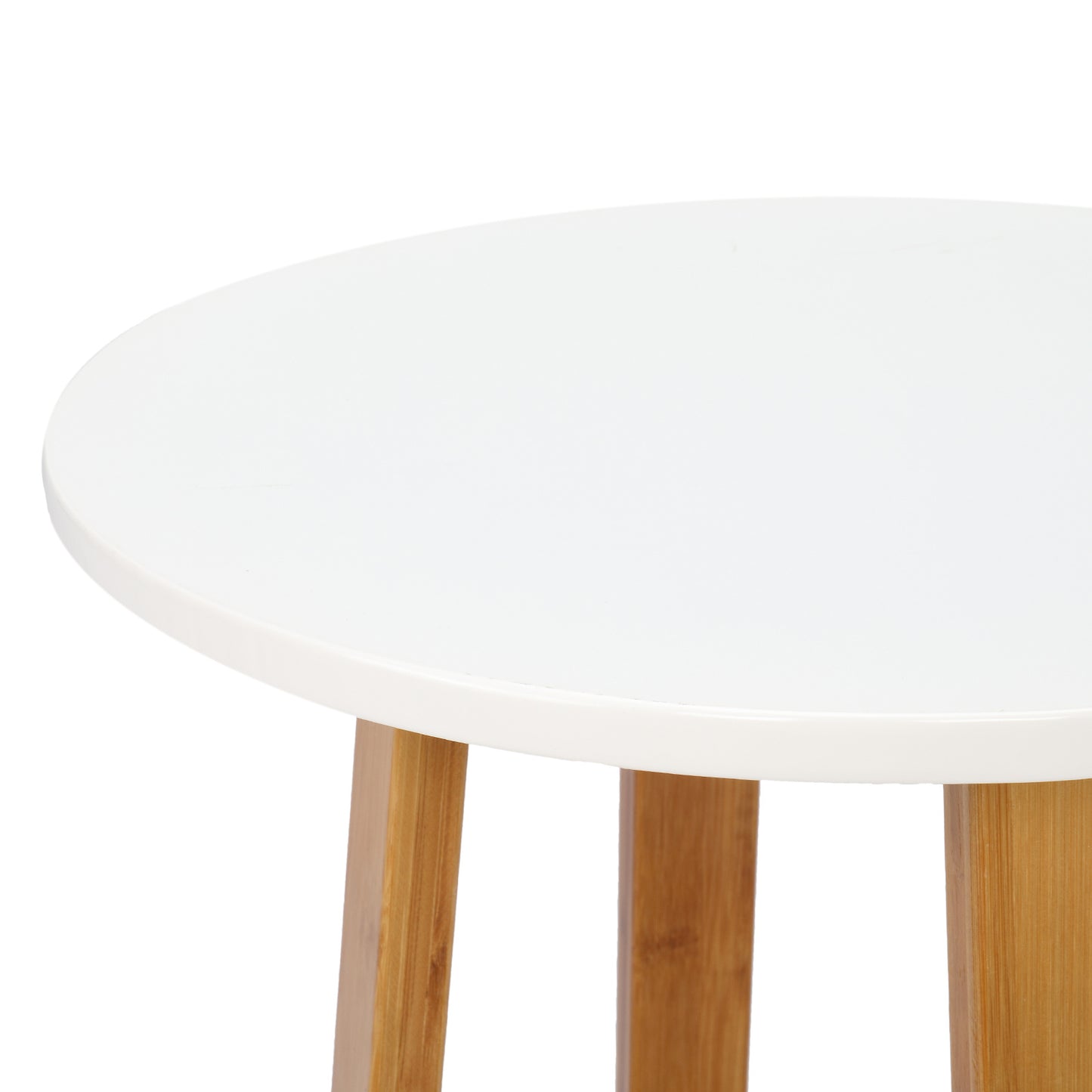 Natural Wood Round White Table Top