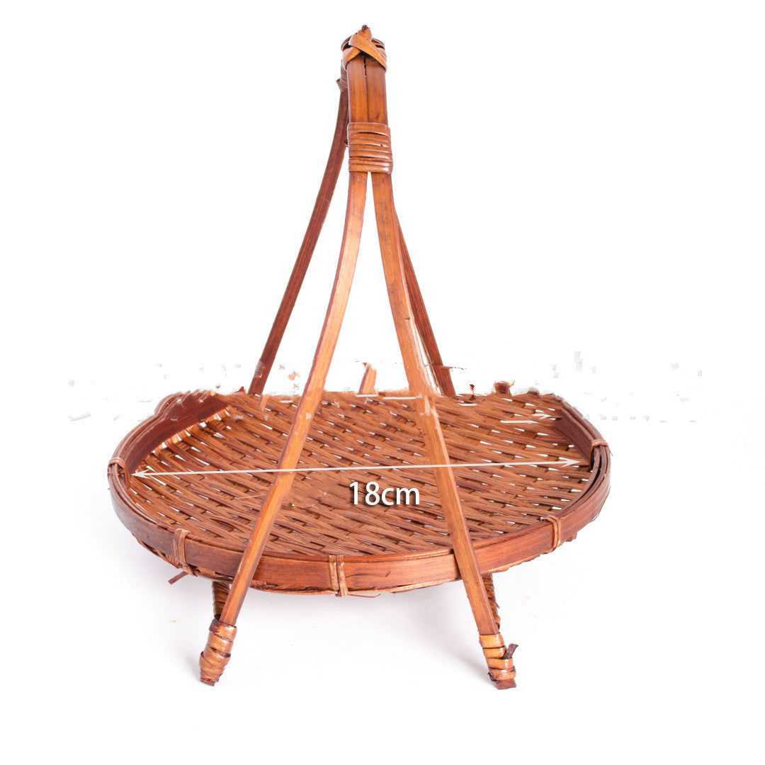 Bamboo Serving Platter, Snack Tray; Basket